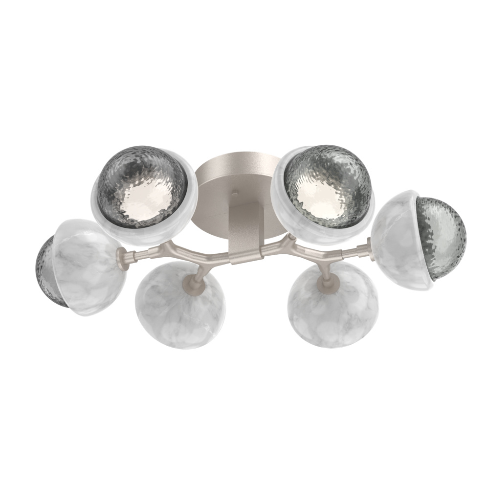 Cabochon Flush Mount Beige Silver