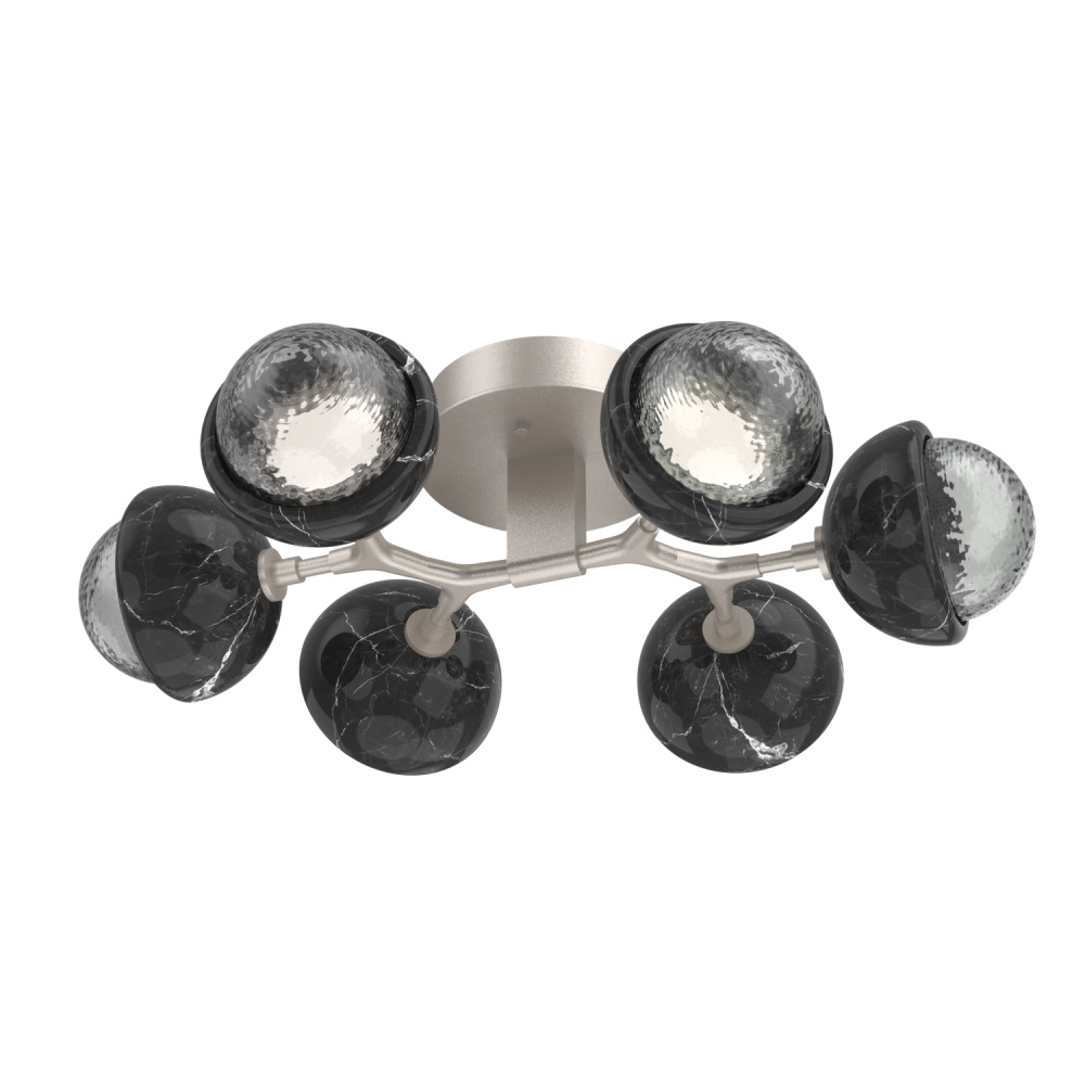 Cabochon Flush Mount Beige Silver