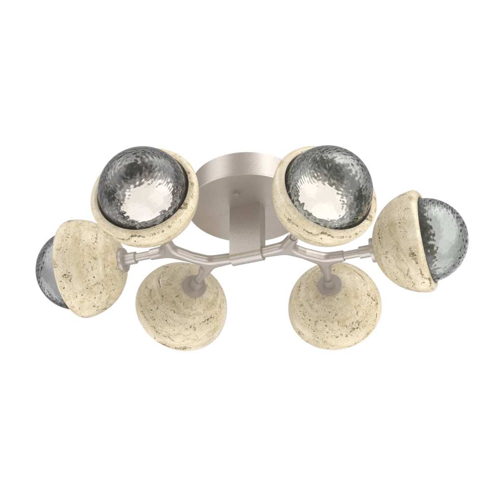 Cabochon Flush Mount Beige Silver