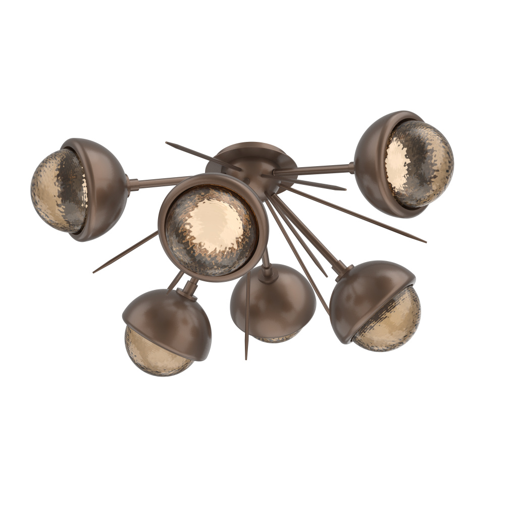 Cabochon Semi Flush Mount Burnished Bronze