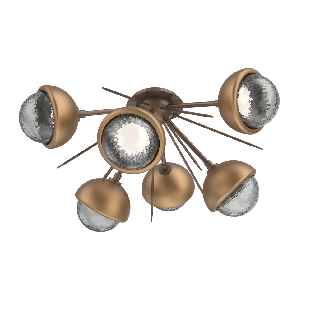 Cabochon Semi Flush Mount Burnished Bronze