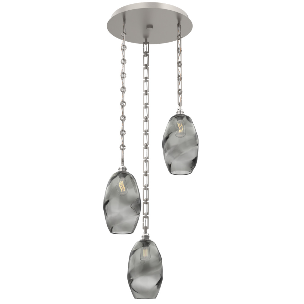Ellisse Round 3pc Multi-Pendant with Chain