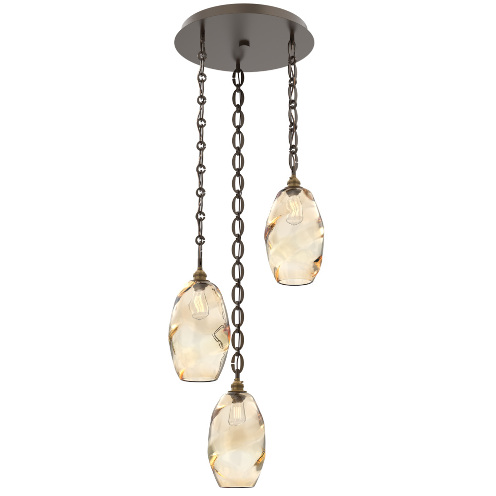 Ellisse Round 3pc Multi-Pendant with Chain
