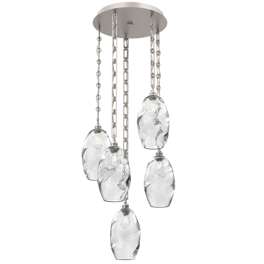 Ellisse Round 5pc Multi-Pendant with Chain