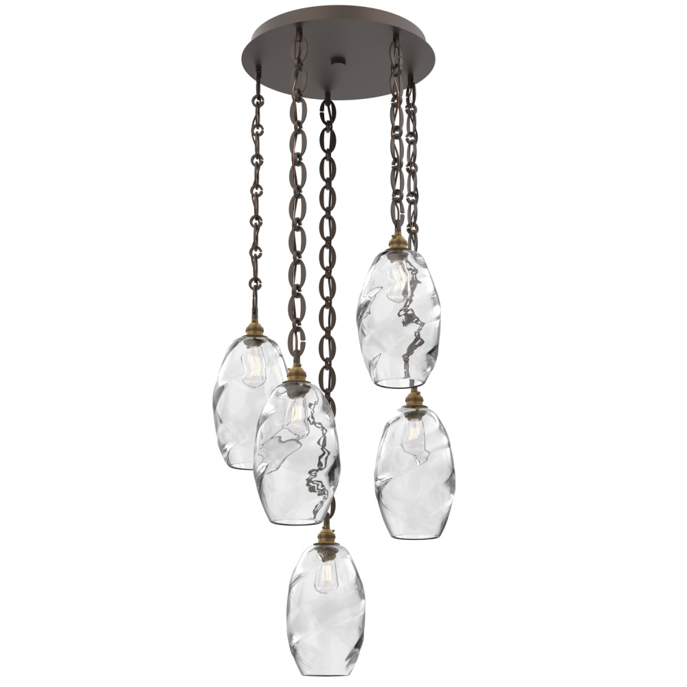 Ellisse Round 5pc Multi-Pendant with Chain