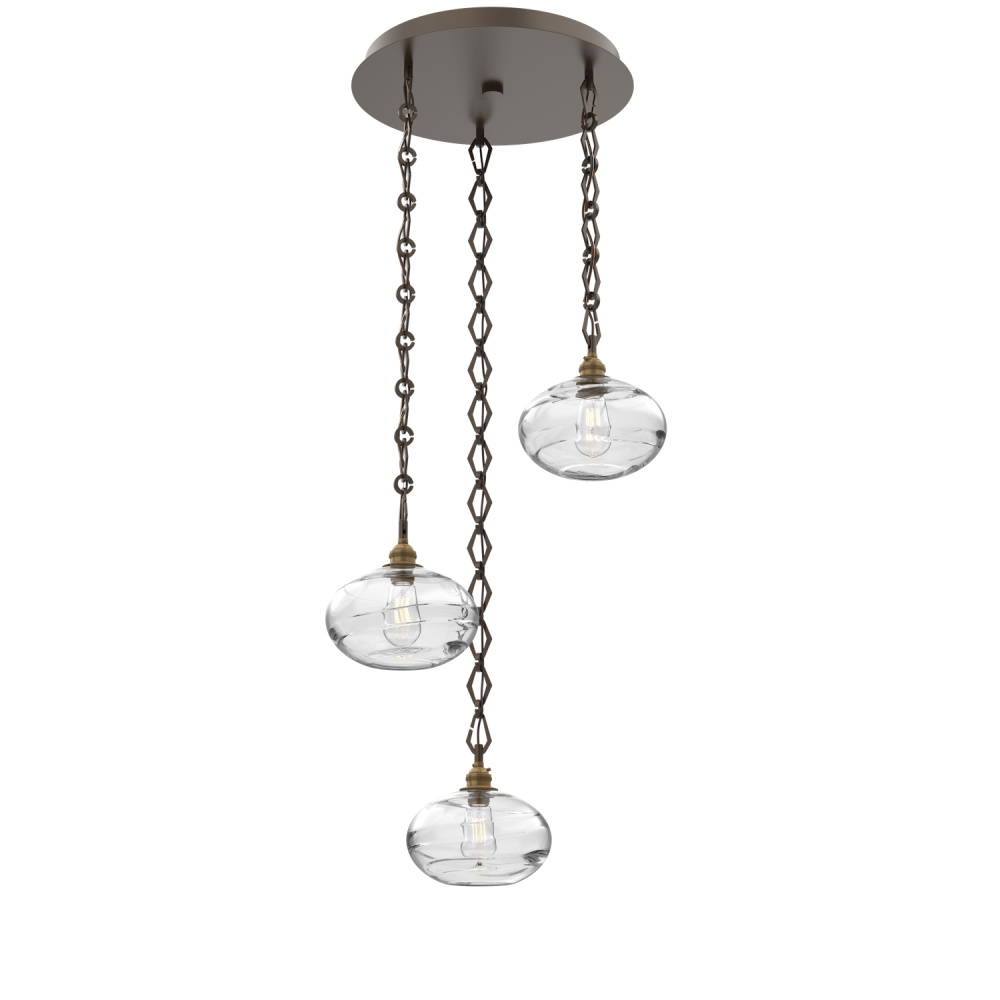 Coppa Round 3pc Multi-Pendant with Chain