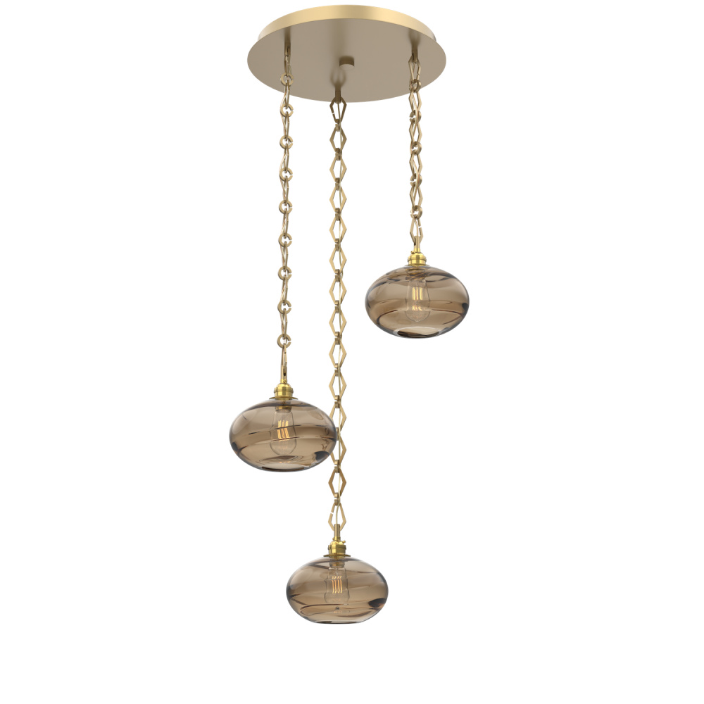 Coppa Round 3pc Multi-Pendant with Chain