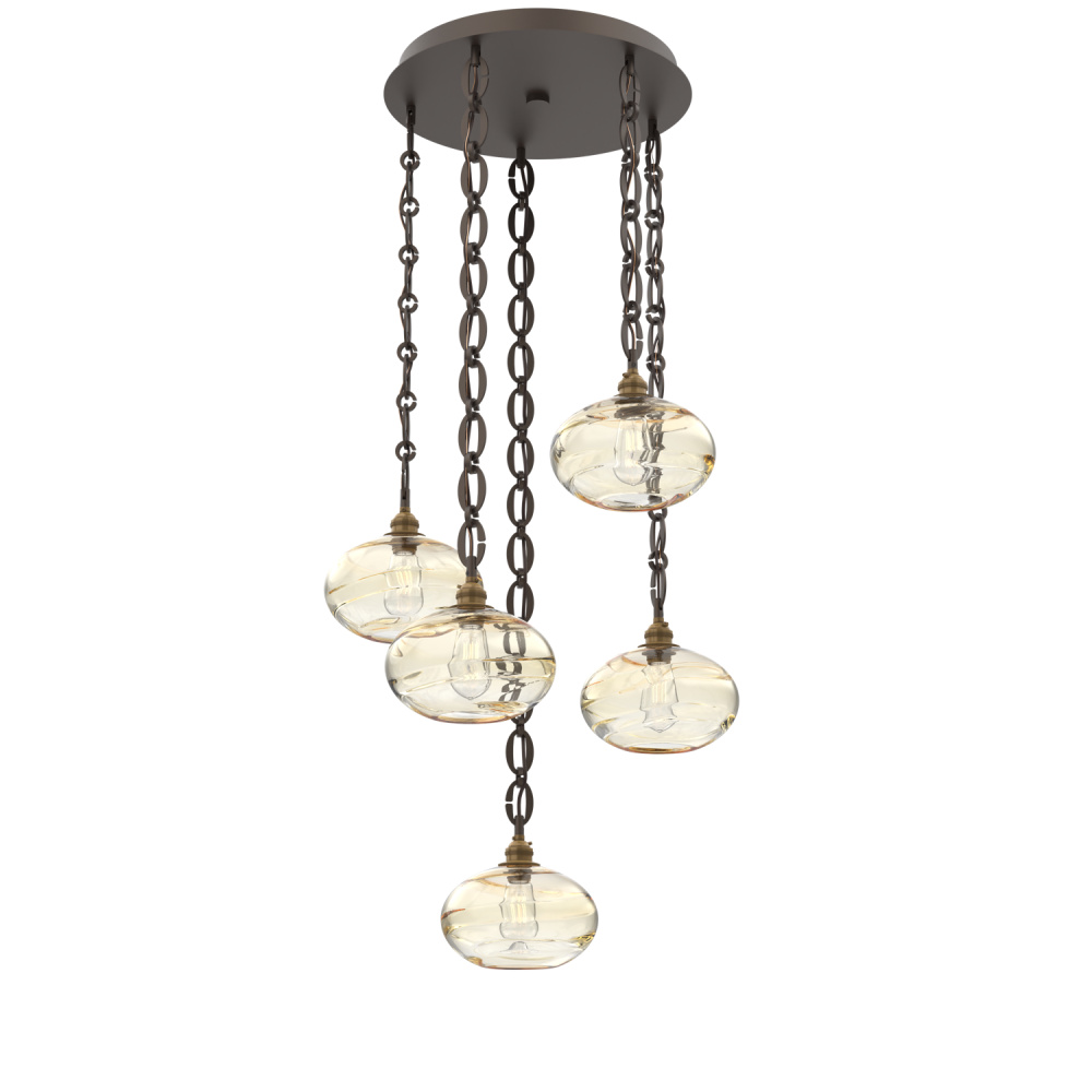Coppa Round 5pc Multi-Pendant with Chain