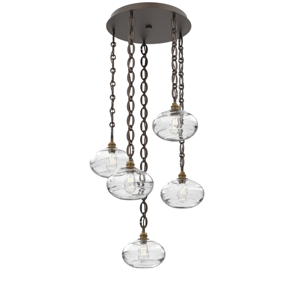 Coppa Round 5pc Multi-Pendant with Chain
