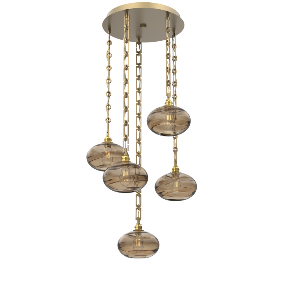 Coppa Round 5pc Multi-Pendant with Chain