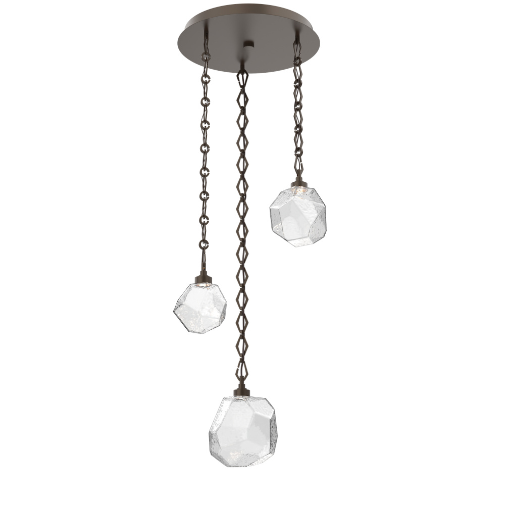 Gem Round 3pc Multi-Pendant with Chain