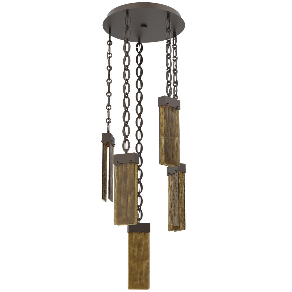 Parallel Round 5pc Multi-Pendant with Chain