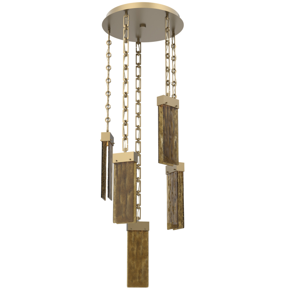 Parallel Round 5pc Multi-Pendant with Chain