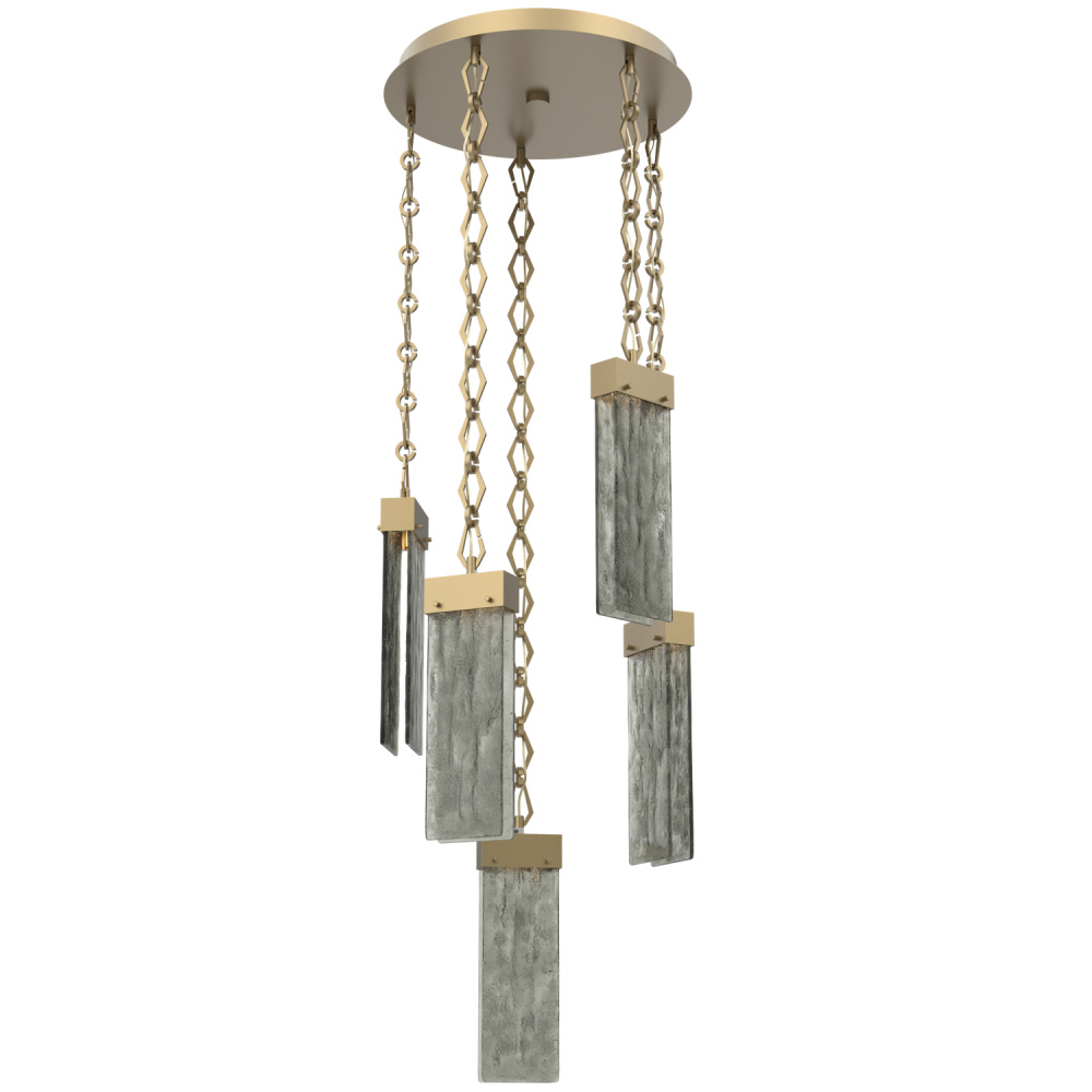 Parallel Round 5pc Multi-Pendant with Chain