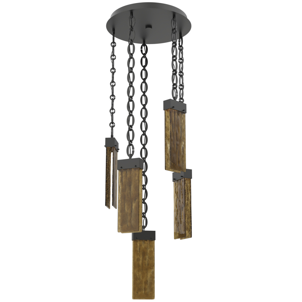 Parallel Round 5pc Multi-Pendant with Chain