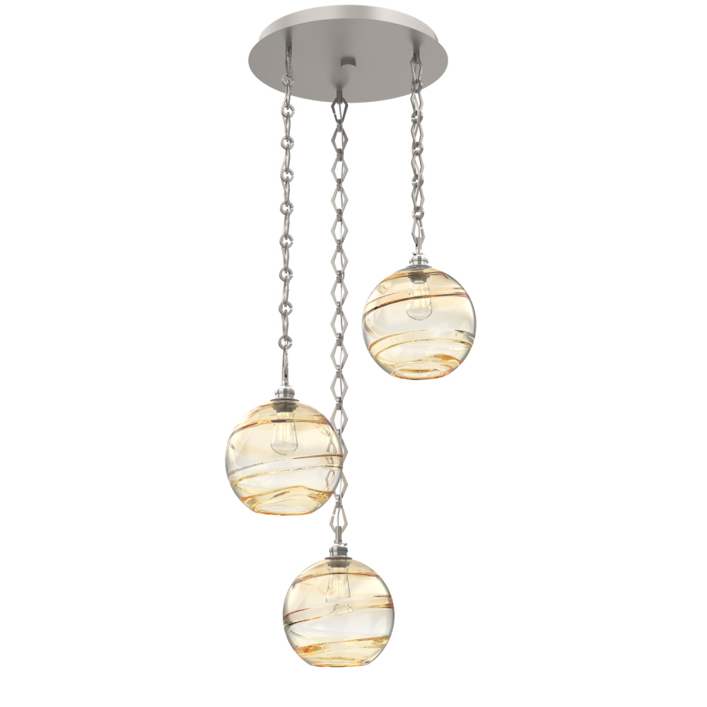 Terra Round 3pc Multi-Pendant with Chain