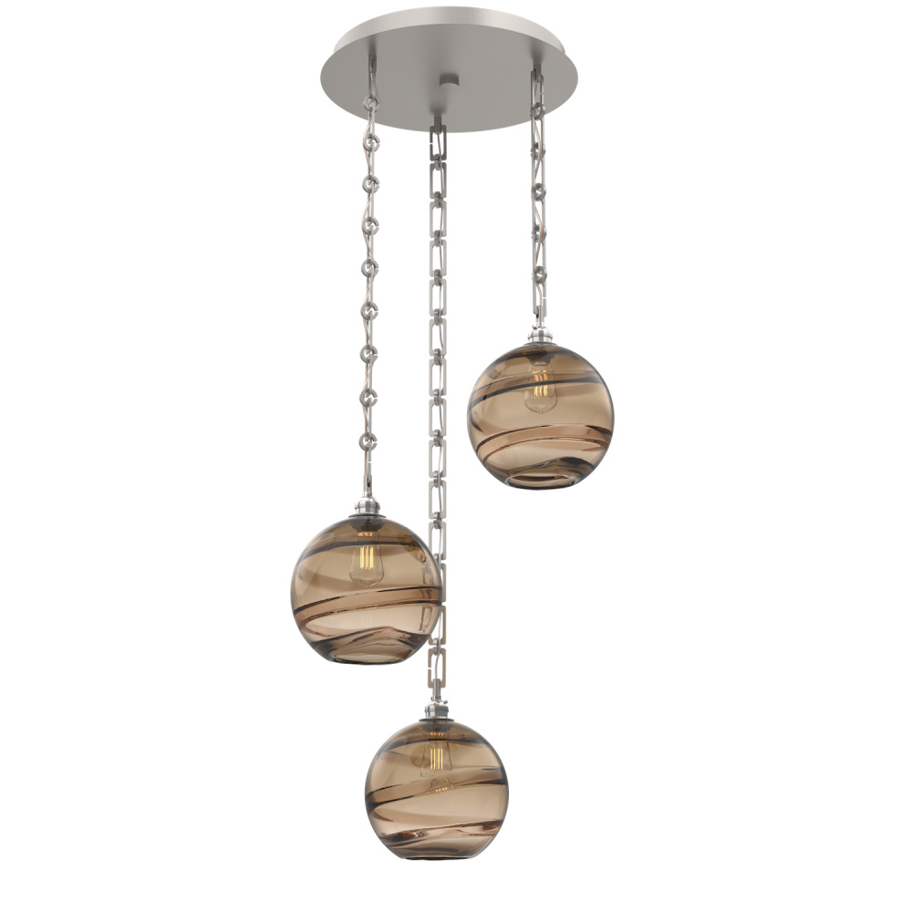 Terra Round 3pc Multi-Pendant with Chain