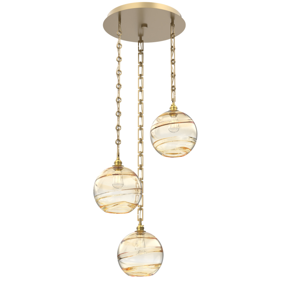 Terra Round 3pc Multi-Pendant with Chain