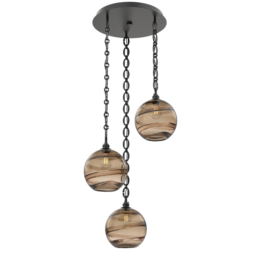 Terra Round 3pc Multi-Pendant with Chain