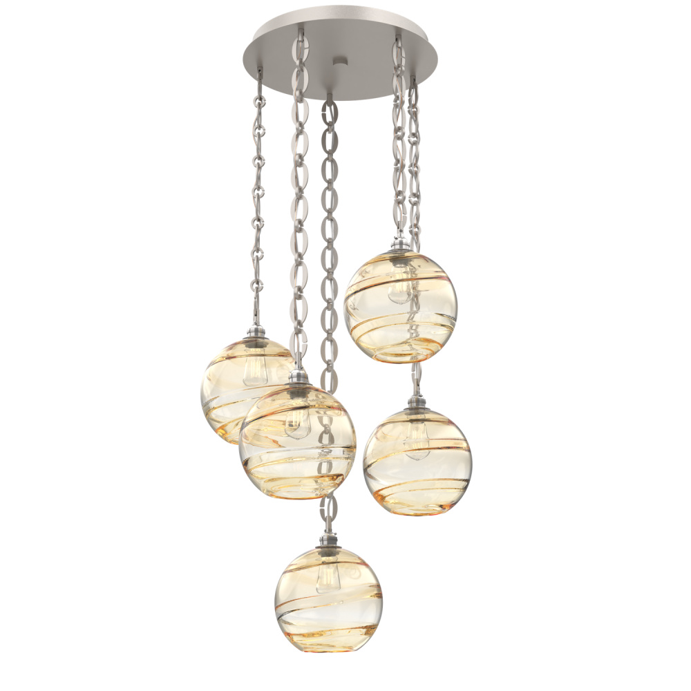 Terra Round 5pc Multi-Pendant with Chain