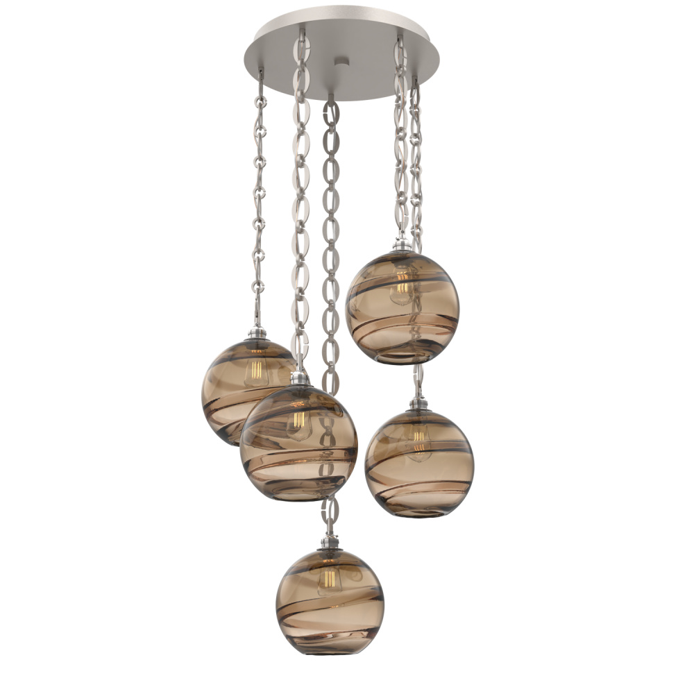 Terra Round 5pc Multi-Pendant with Chain