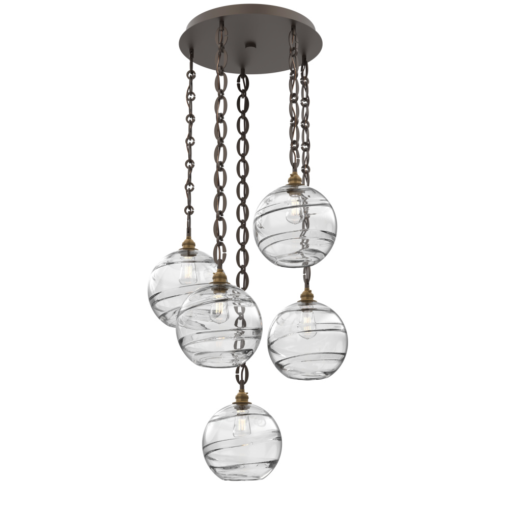 Terra Round 5pc Multi-Pendant with Chain