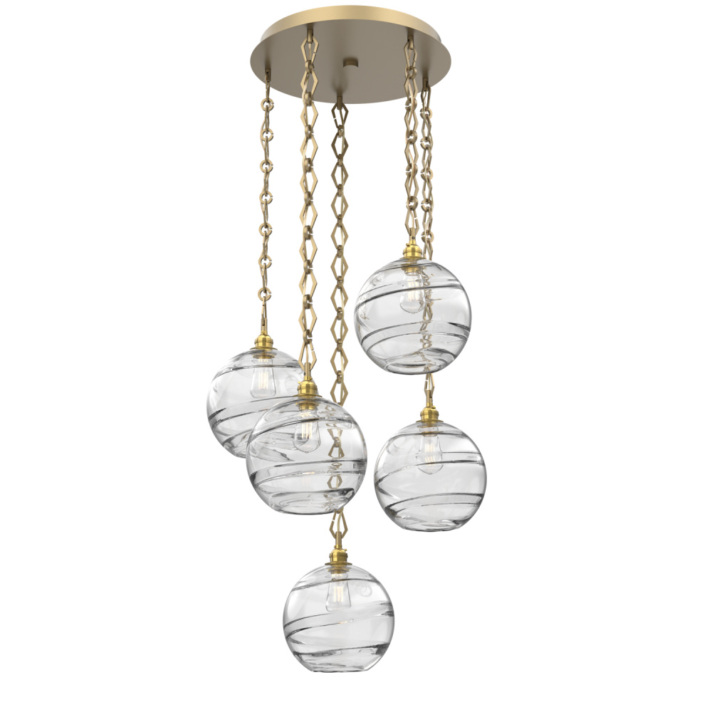 Terra Round 5pc Multi-Pendant with Chain