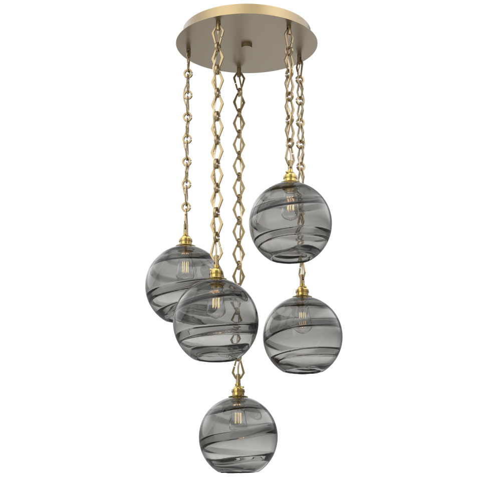 Terra Round 5pc Multi-Pendant with Chain