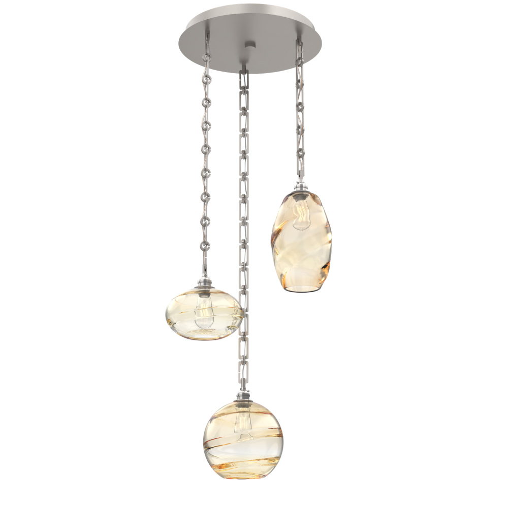 Misto Round 3pc Multi-Pendant with Chain