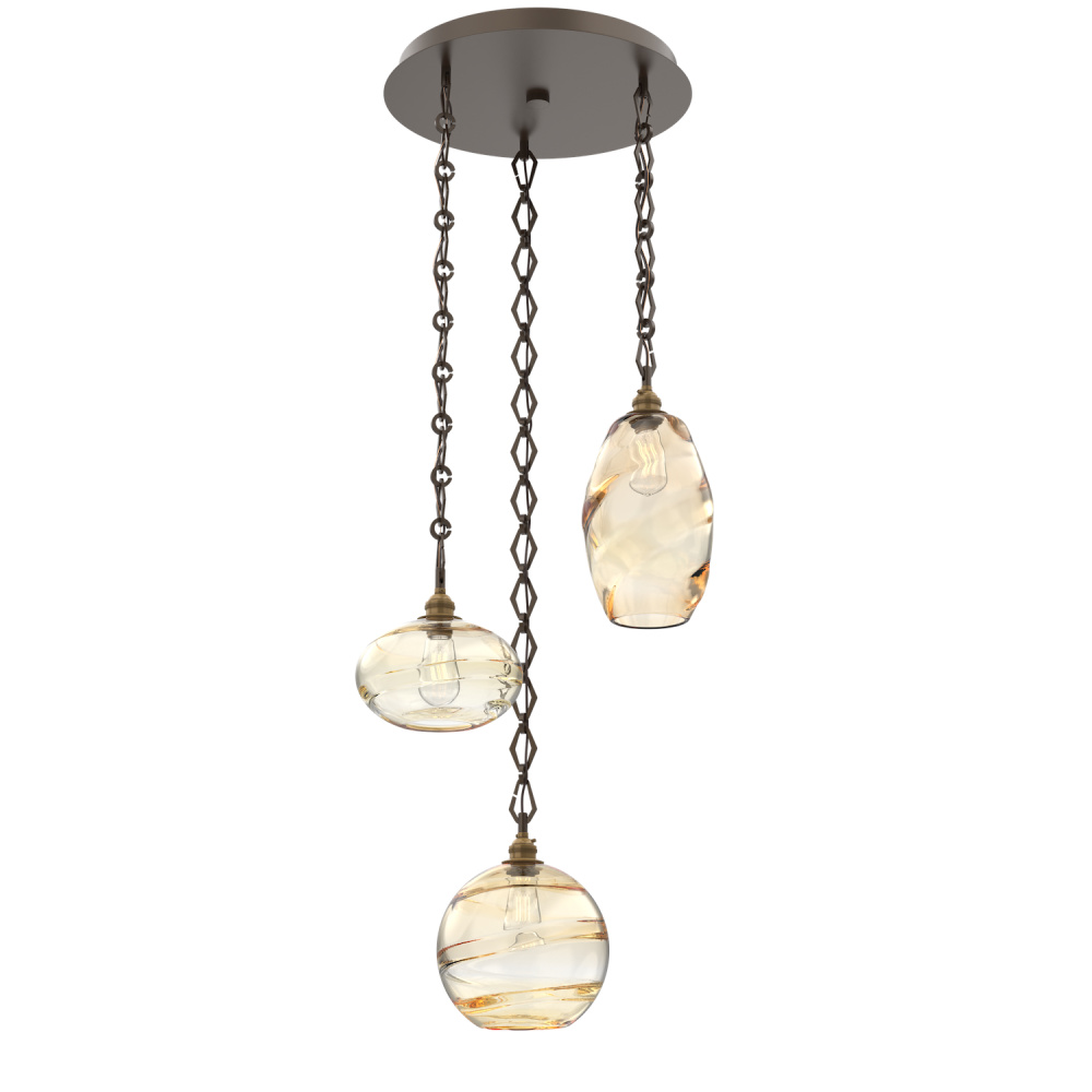 Misto Round 3pc Multi-Pendant with Chain