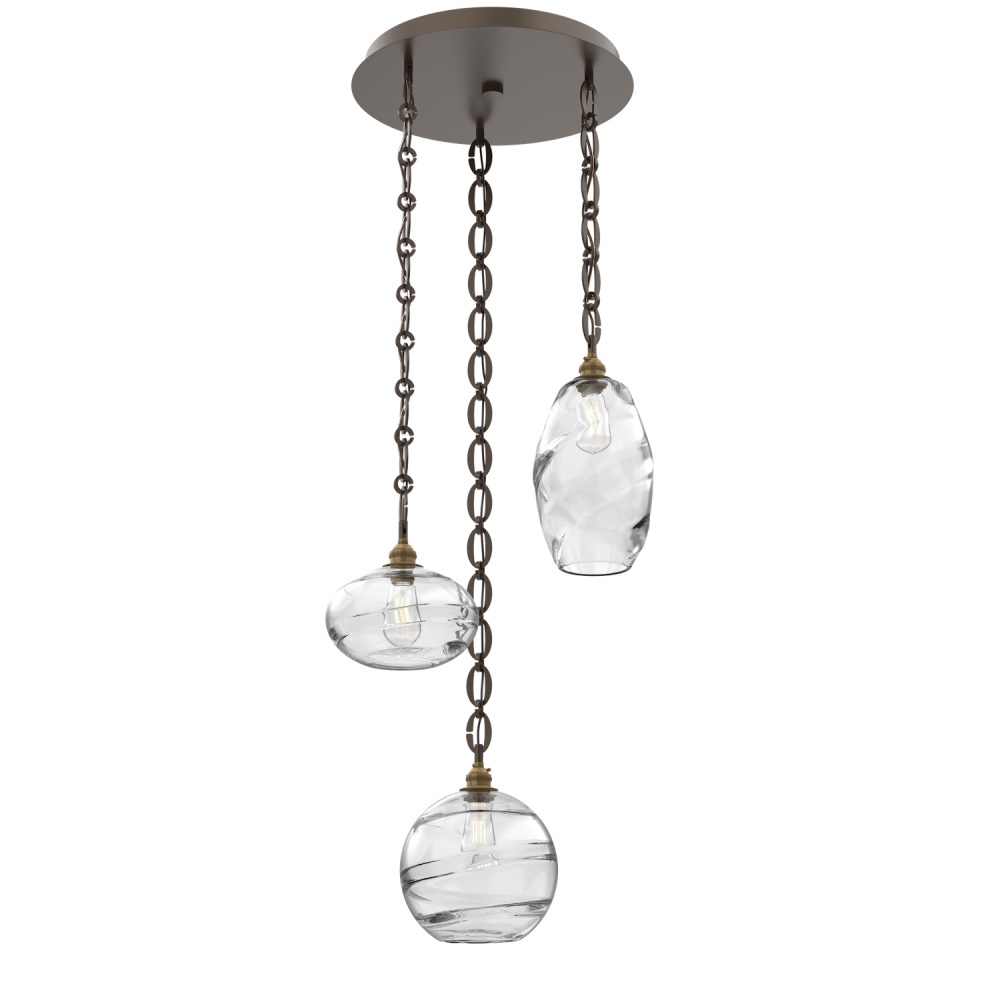 Misto Round 3pc Multi-Pendant with Chain