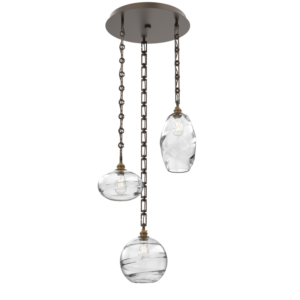 Misto Round 3pc Multi-Pendant with Chain