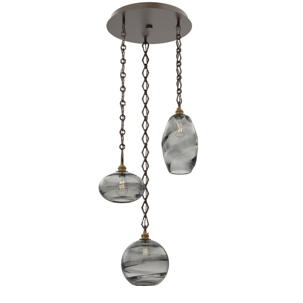 Misto Round 3pc Multi-Pendant with Chain