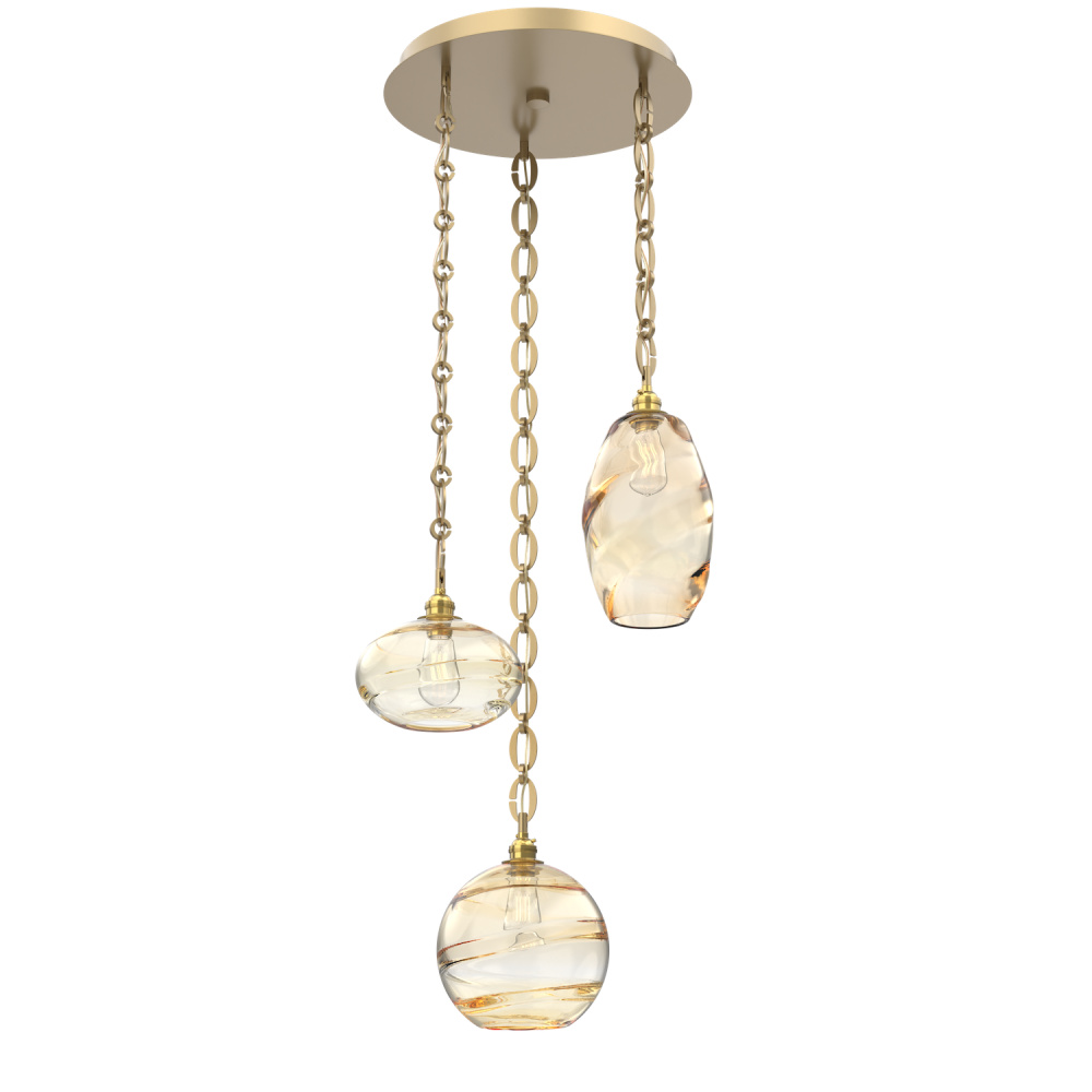 Misto Round 3pc Multi-Pendant with Chain