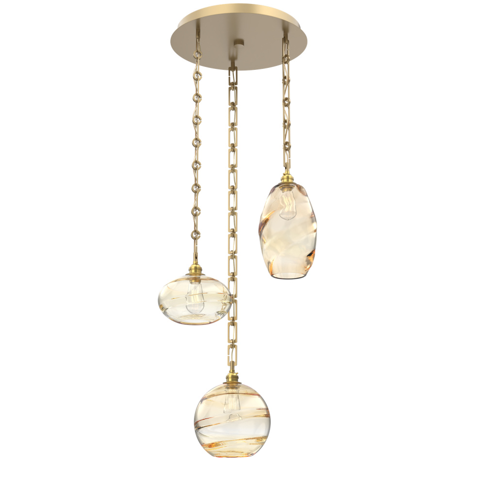 Misto Round 3pc Multi-Pendant with Chain