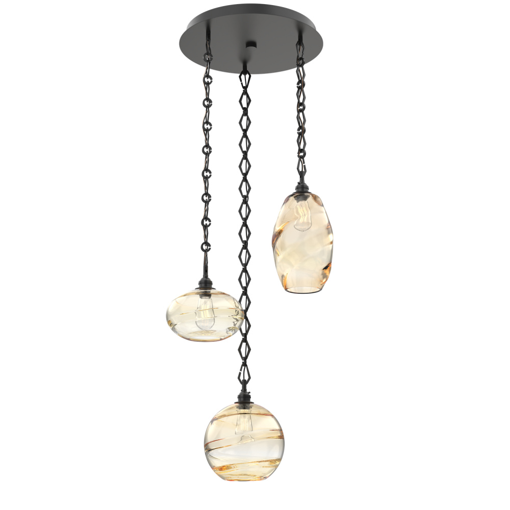 Misto Round 3pc Multi-Pendant with Chain
