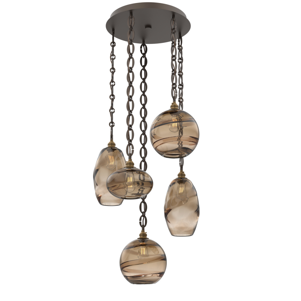 Misto Round 5pc Multi-Pendant with Chain