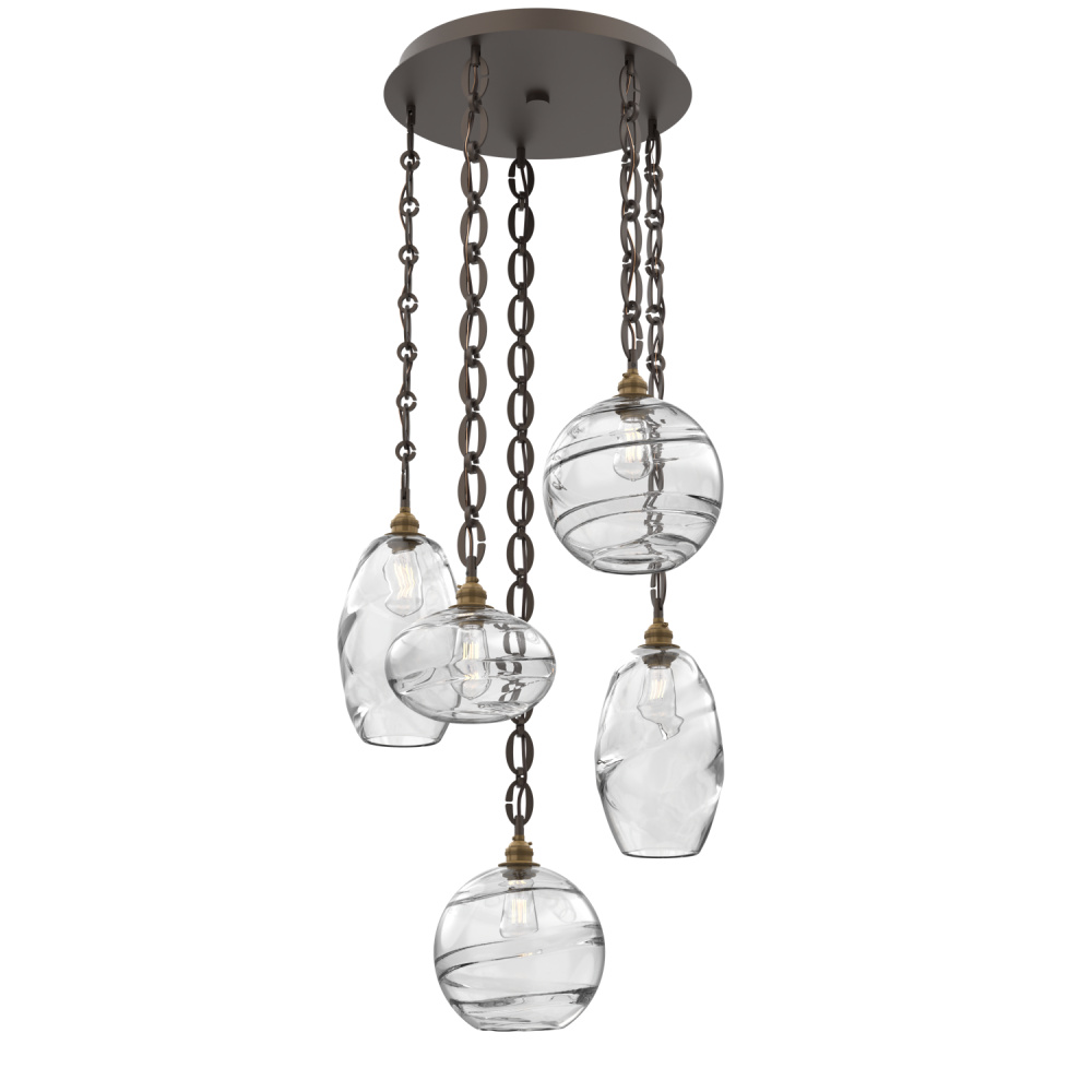 Misto Round 5pc Multi-Pendant with Chain