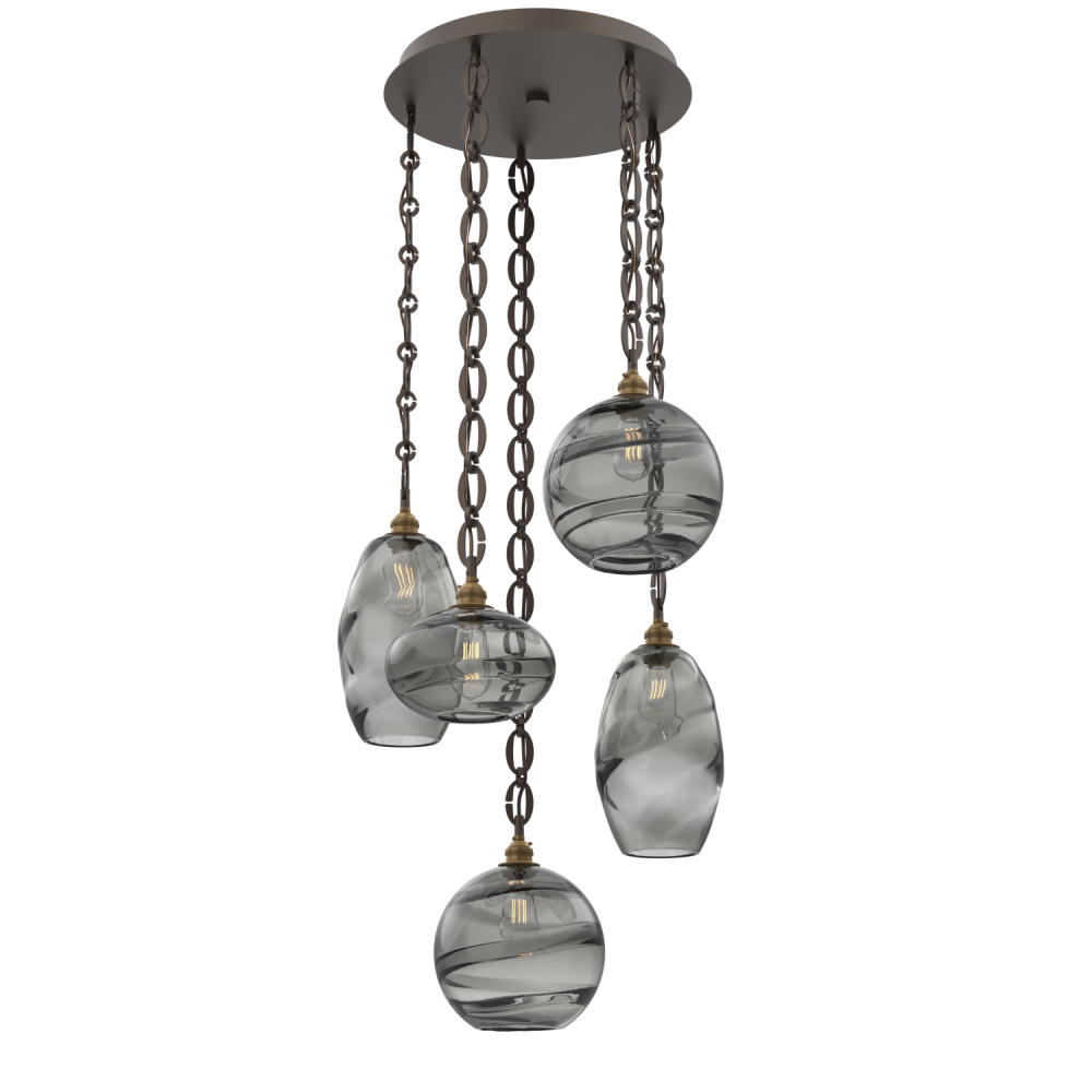 Misto Round 5pc Multi-Pendant with Chain
