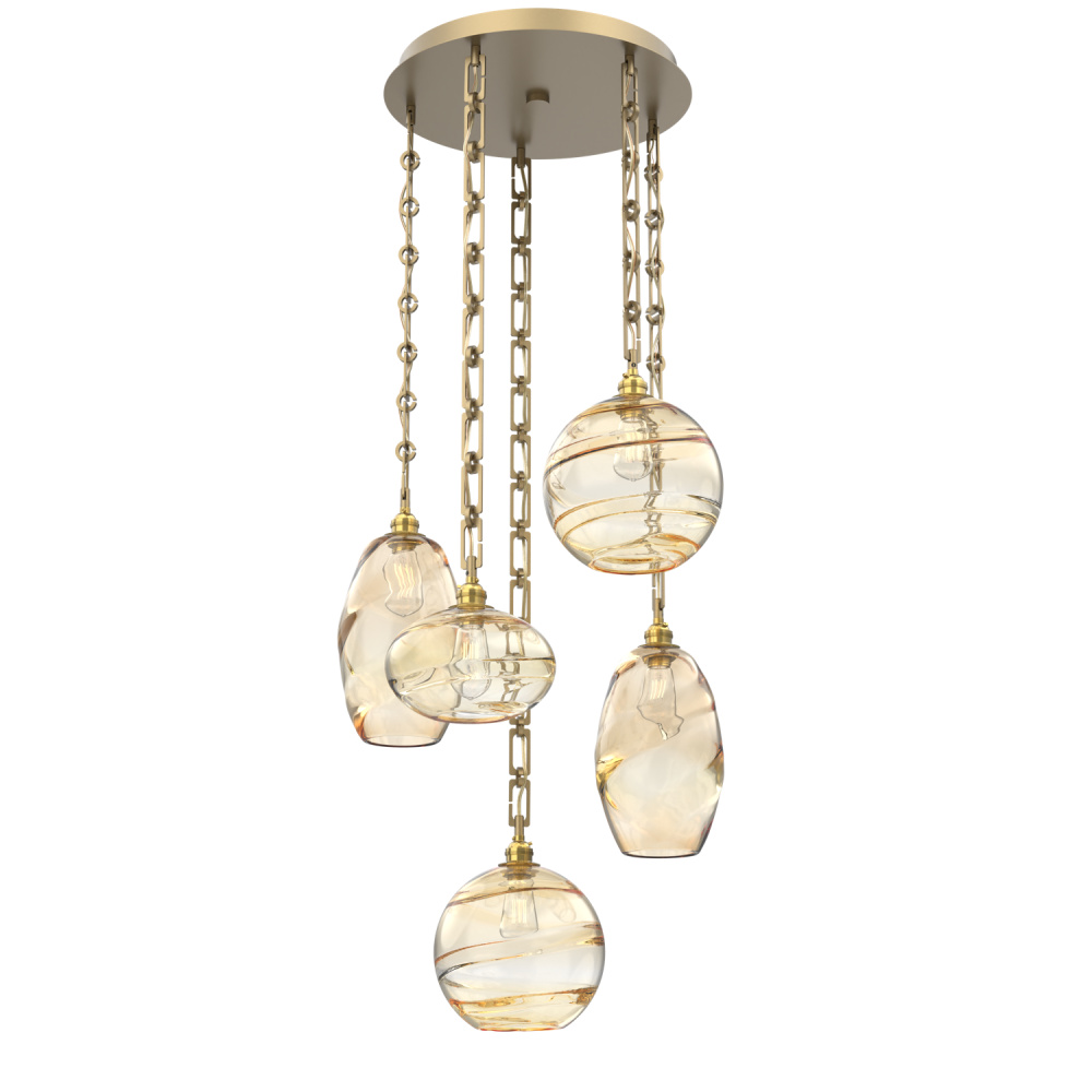 Misto Round 5pc Multi-Pendant with Chain