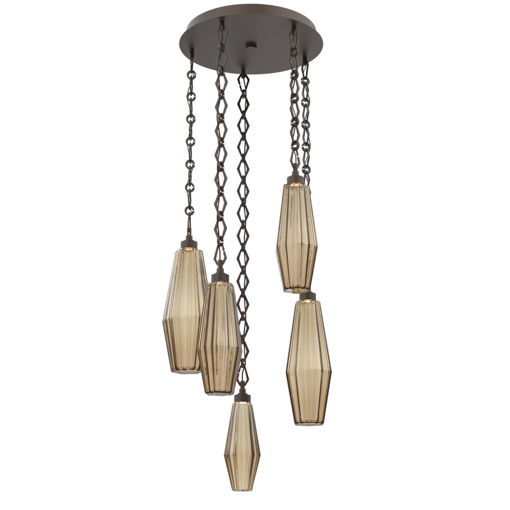 Aalto Round 5pc Multi-Pendant with Chain