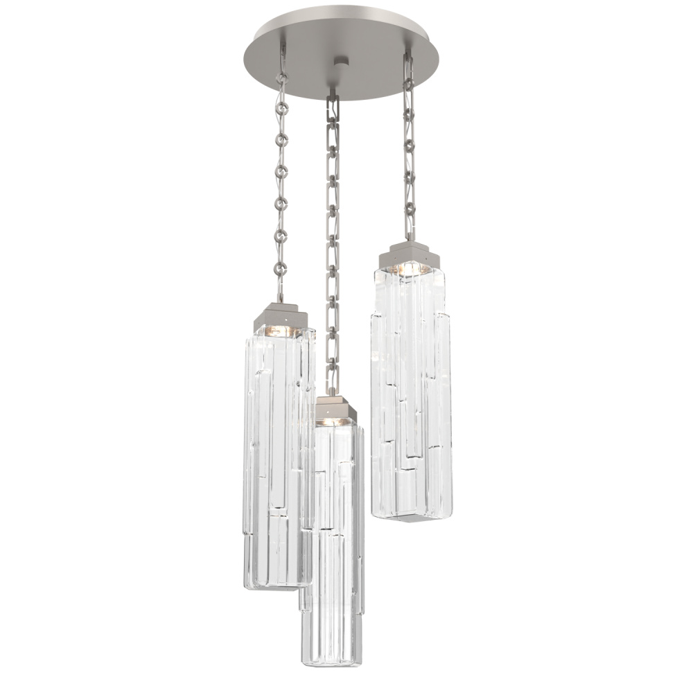 Ledgestone Round 3pc Multi-Pendant with Chain