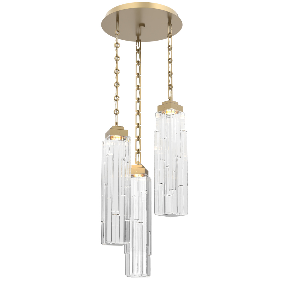 Ledgestone Round 3pc Multi-Pendant with Chain