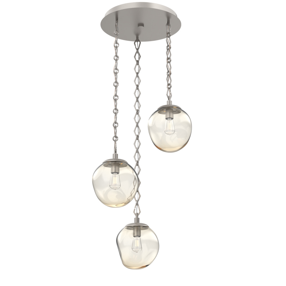 Aster Round 3pc Multi-Pendant with Chain (Bulb)