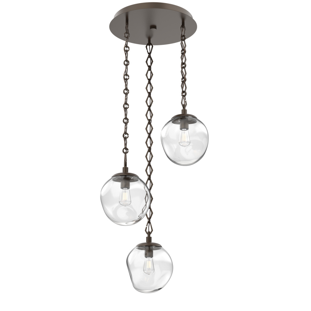 Aster Round 3pc Multi-Pendant with Chain (Bulb)