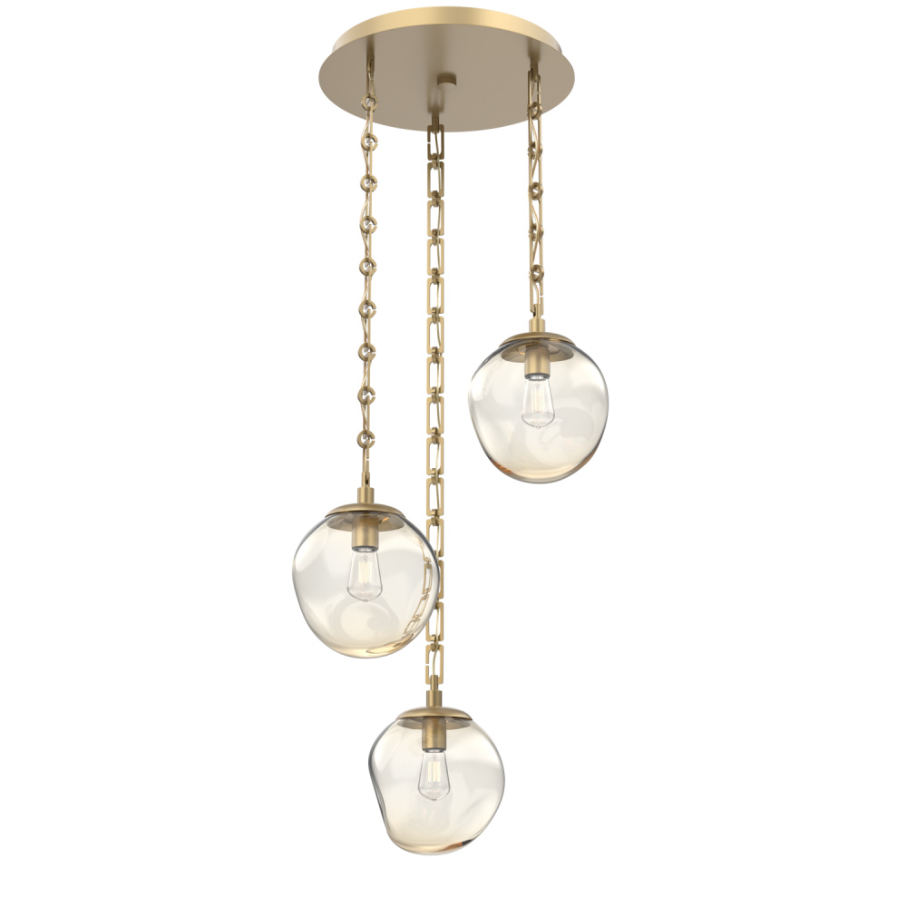 Aster Round 3pc Multi-Pendant with Chain (Bulb)