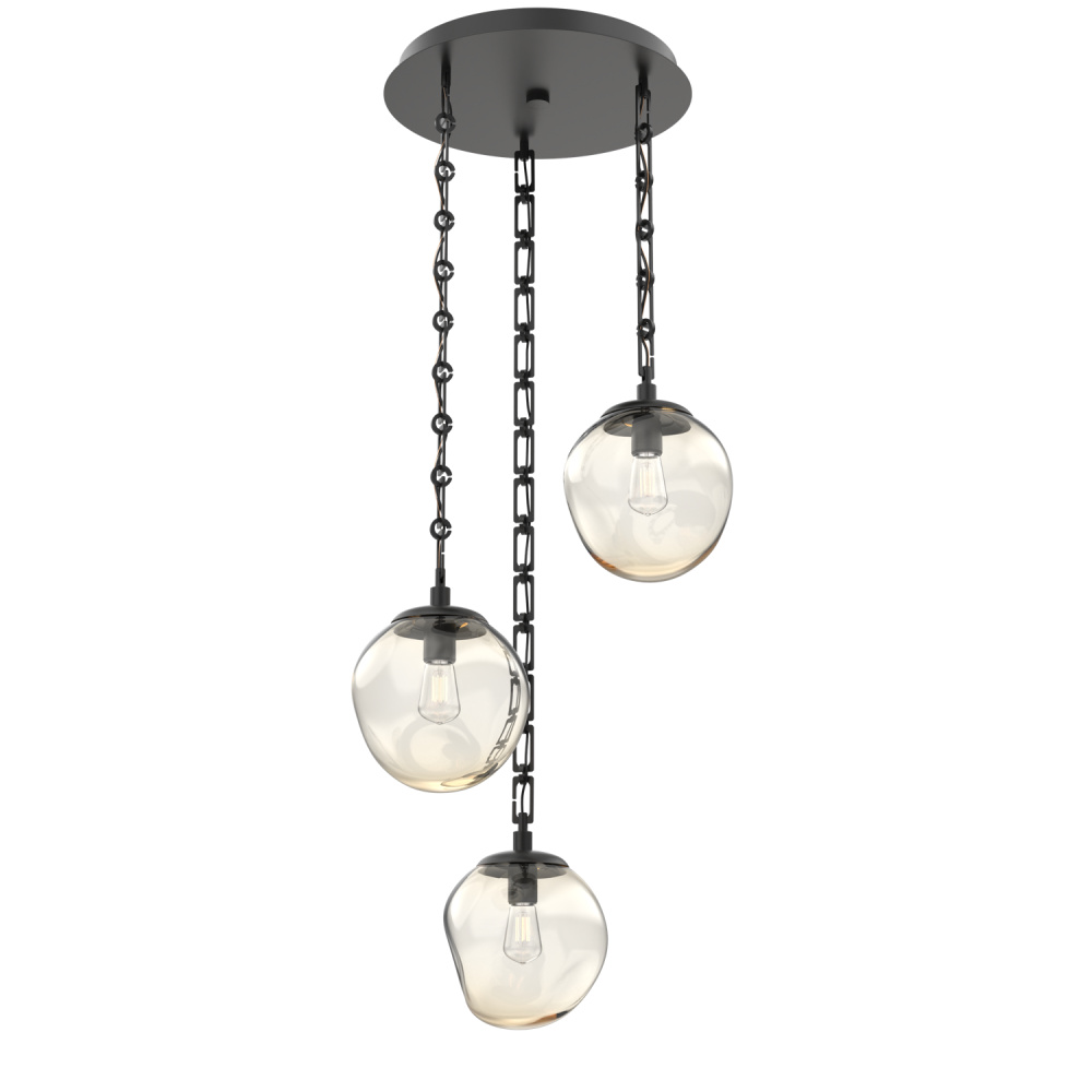 Aster Round 3pc Multi-Pendant with Chain (Bulb)