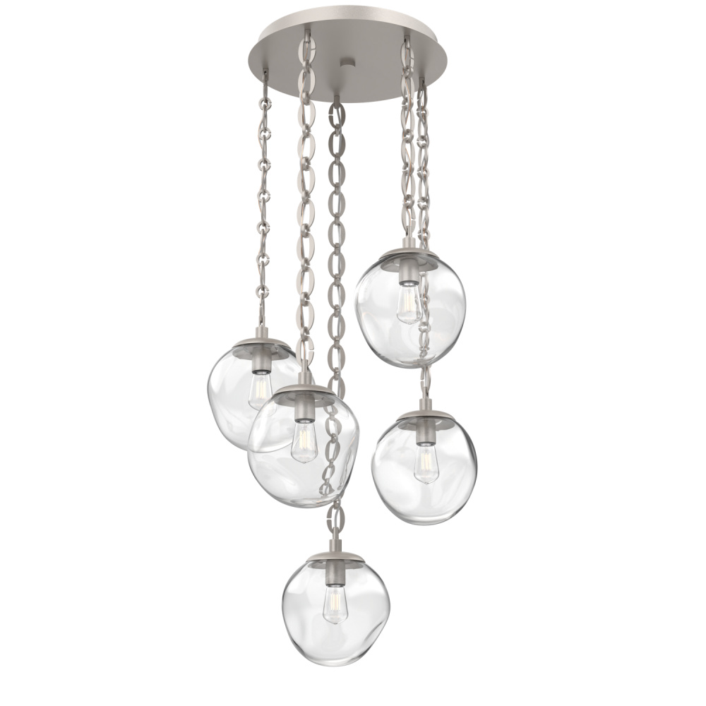 Aster Round 5pc Multi-Pendant with Chain (Bulb)