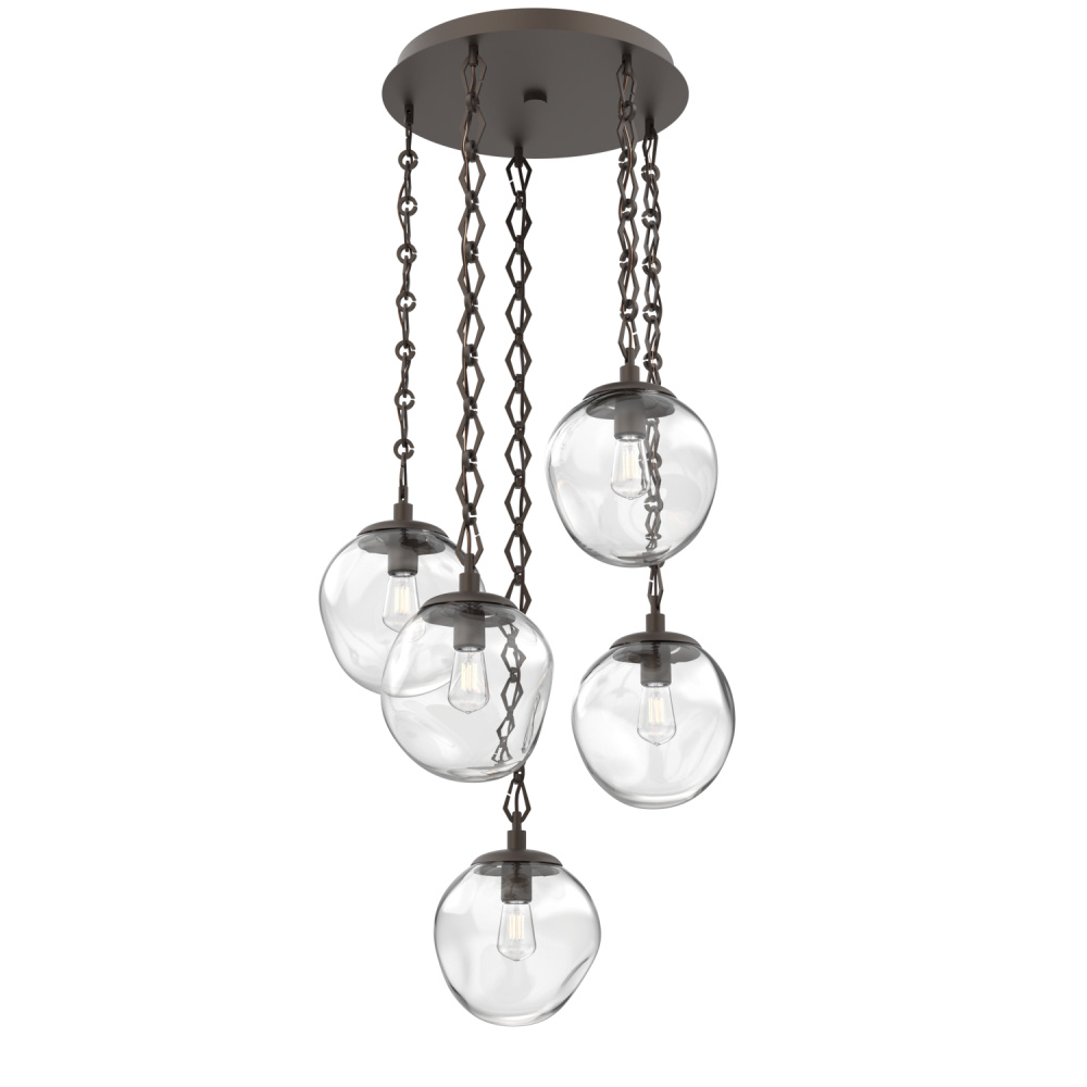 Aster Round 5pc Multi-Pendant with Chain (Bulb)