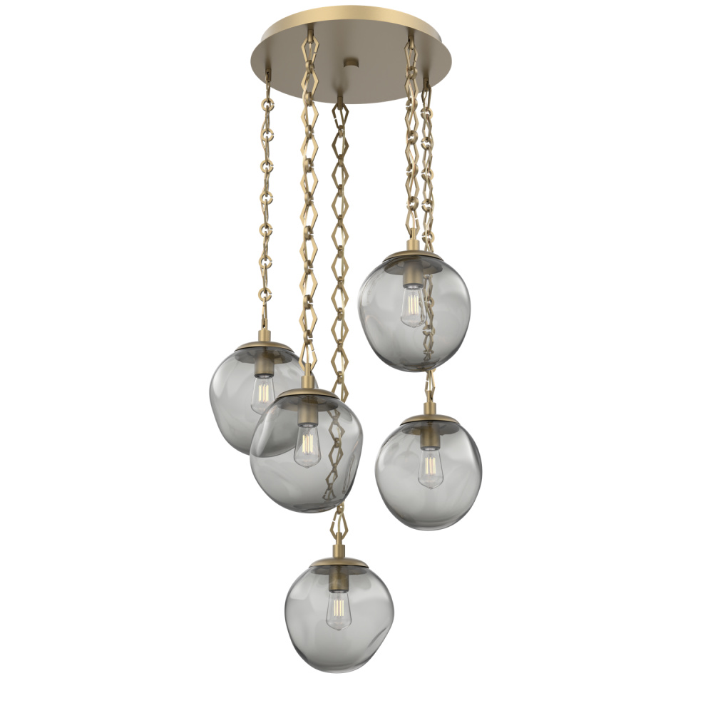 Aster Round 5pc Multi-Pendant with Chain (Bulb)